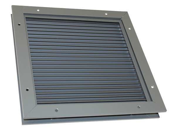 Door Louver, 10-1/8 H, 16-1/4 W, Steel