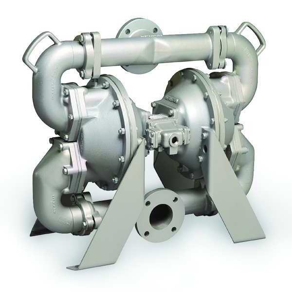Double Diaphragm Pump, Aluminum, Air Operated, Santoprene, 260 GPM