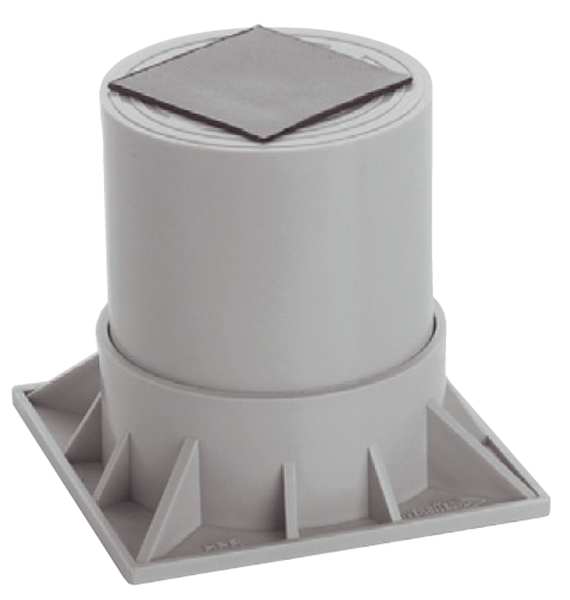 Heat Pump Riser, Two Piece, 6 In., Gray
