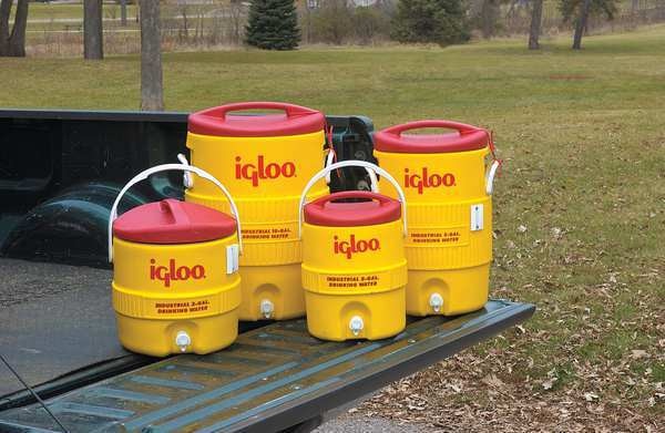 Beverage Cooler, 2 gal., Yellow