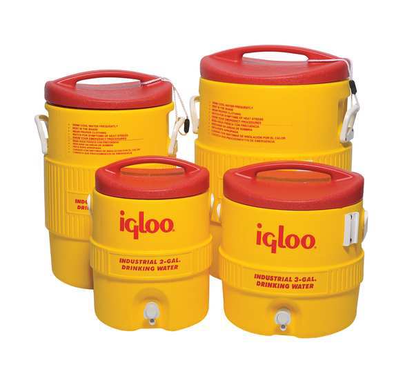 Beverage Cooler, 10 gal., Yellow