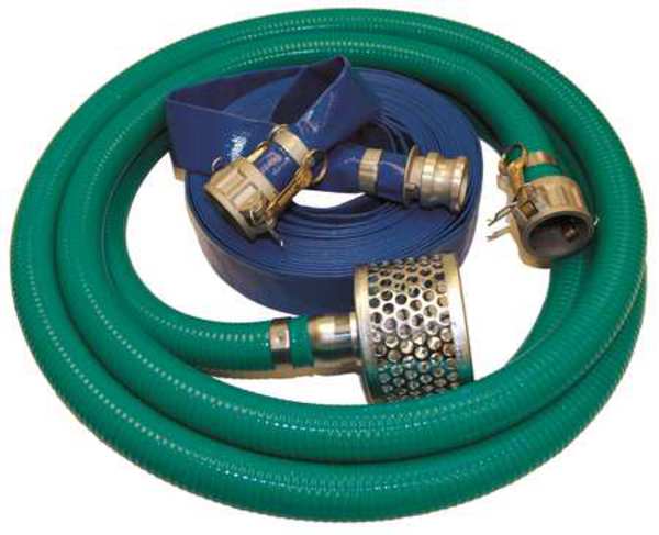 Pump Hose Kit, Quick Coupling, 4 In ID