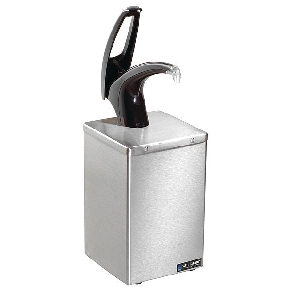 Condiment Pump with Box, Black, Stainless