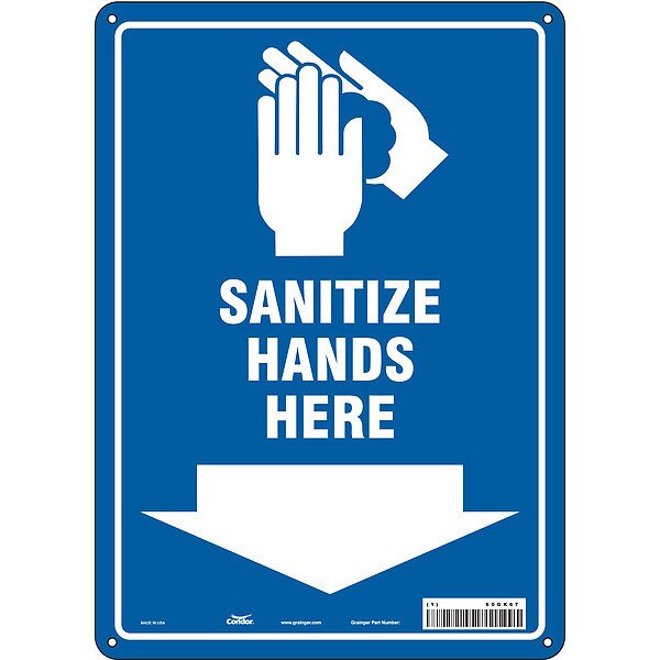 Safety Sign, 14 in Height, 10 in Width, Aluminum, English