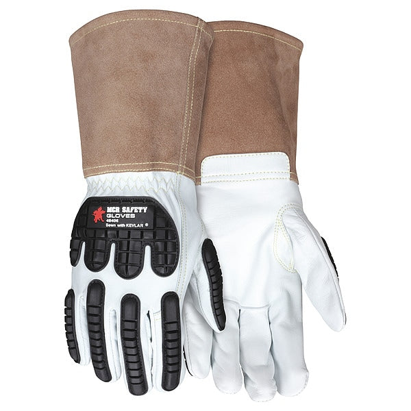 Leather Gloves, White, XL, PK12