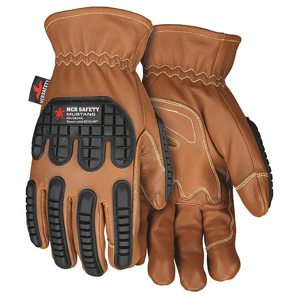 Leather Gloves, Brown, XL, PR