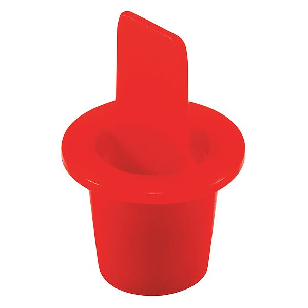 Center Pull-Tab Tapered Plug, Red, Low-Density Polyethylene 5000 PK