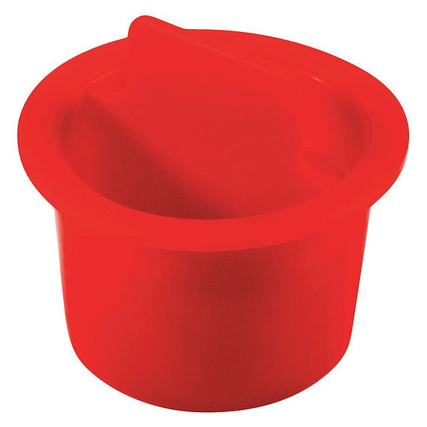 Center Pull-Tab Tapered Plug, Red, Low-Density Polyethylene 1000 PK