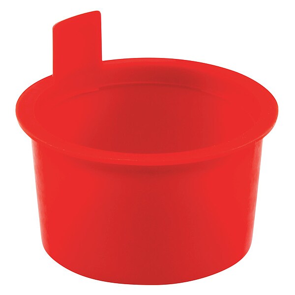 Side Lift-Tab Tapered Plug, Red, Low-Density Polyethylene 750 PK