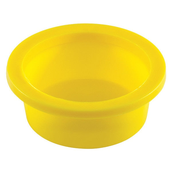 Tapered Thick Flange Cap/Plug, Yellow, 1000 PK