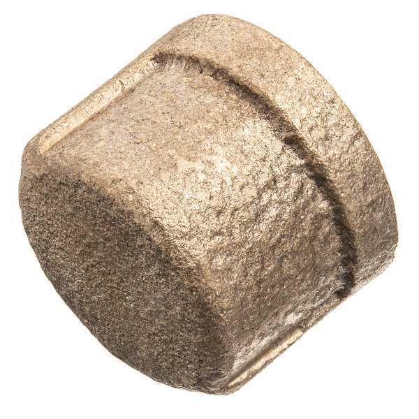 Round Cap, Brass, 2 in, F BSPT, Class 125