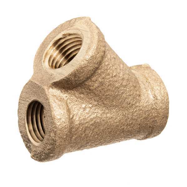 Wye, Brass, 1/2 in Pipe Size, Female NPT