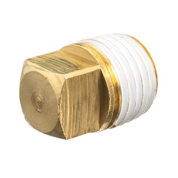 Square Head Plug, Brass, 2 1/2 in, MNPT