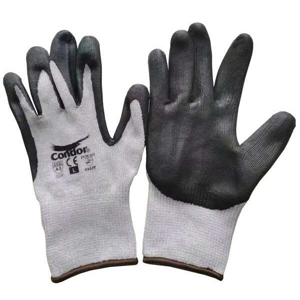 Cut-Resistant Gloves, Nitrile, L, PR