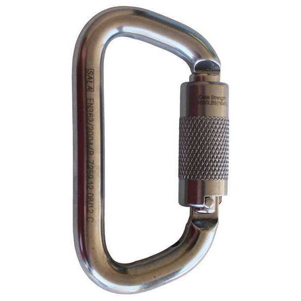 Carabiner Gate, Self Lock, Stainless Steel, Silver