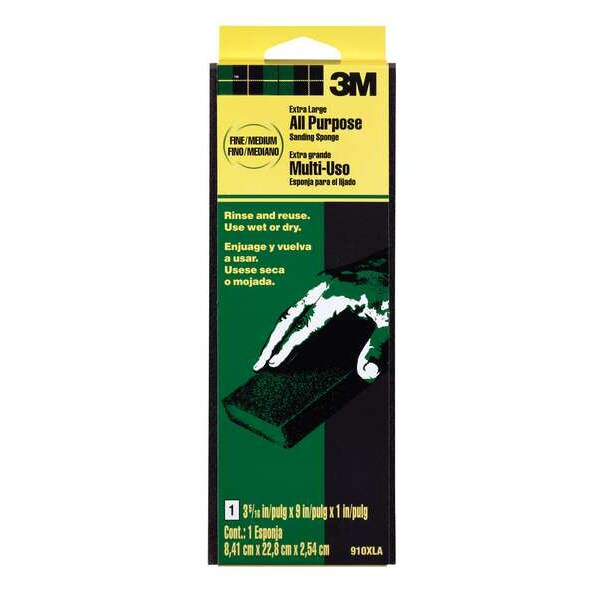 Sanding Sponge, 3 5/16 in W, 9 in L