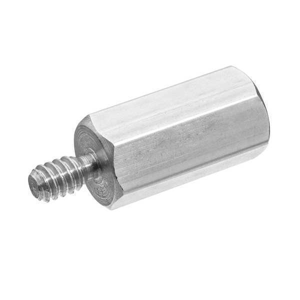 Hex Standoff, #4-40 Thrd Sz, 7/16 in L, 3/16 in Thrd L Brass Zinc Plated, 3/16