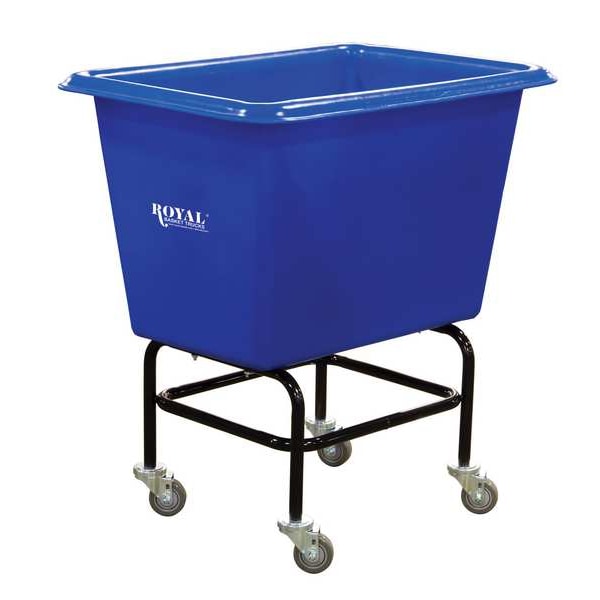 Elevated Poly Truck, 8 Bushel, 600 lb, Blue