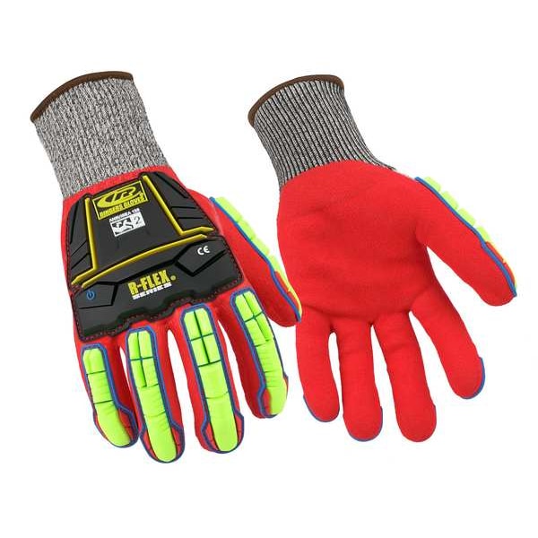 Full-Dip Gloves, Gray, Knit, L, PR