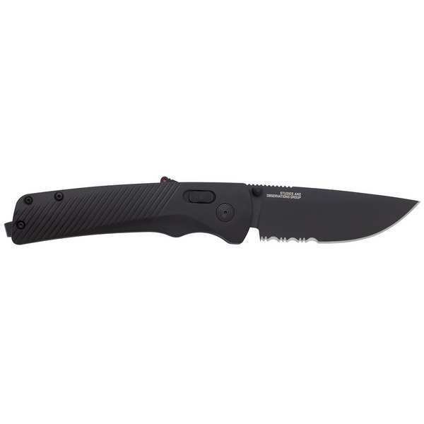 Folding Knives, Blackout, Steel, Serrated