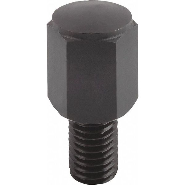 Positioning Foot, H=10, Form C Spherical Face, Carbon Steel, Faces Case Hardened, Sw=19