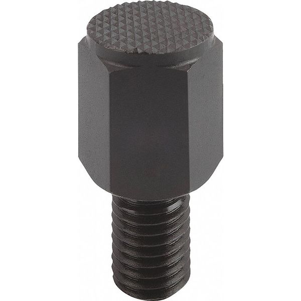 Positioning Foot, H=80, Form D Serrated Face Tempered, Carbon Steel, Faces Case Hardened, Sw=32