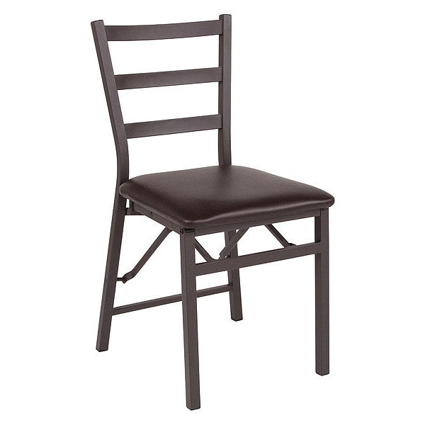 Hercules Brown Ladderback Folding Chair