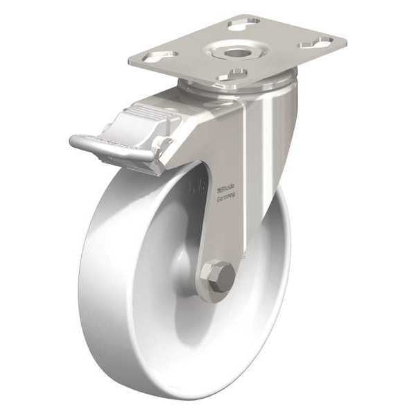 Swivel Plate Caster, Wht Nylon, 5