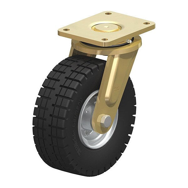 Swvl Plate Caster, Rubbr, 9-7/8