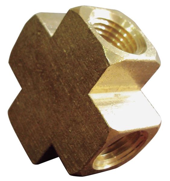 Brass Cross, FNPT, 3/8