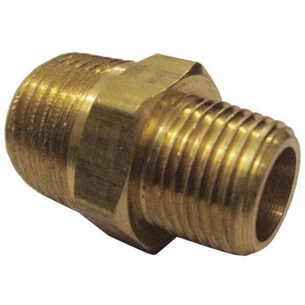 Brass Reducing Nipple, MNPT, 3/8