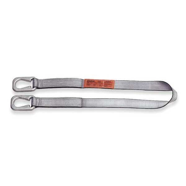 Web Sling, Universal Link, 8 ft L, 4 in W, Tuff-Edge Polyester, Silver