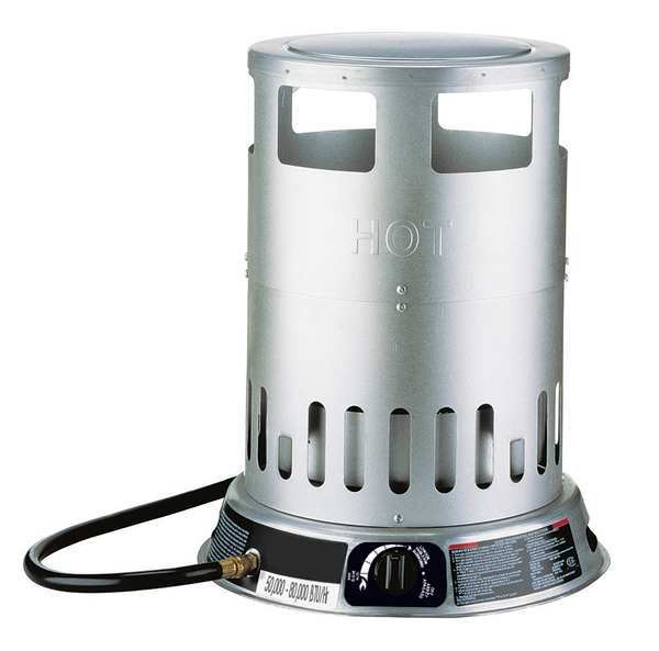 Convection Portable Gas Heater, Liquid Propane, 50,000 to 80,000 BtuH