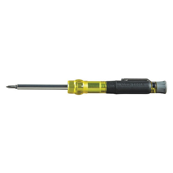 Multi-Bit Electronics Pocket Screwdriver, SAE, 4-In-1 #0, #00, 1/8 in, 3/32 in, 6 1/2 in L