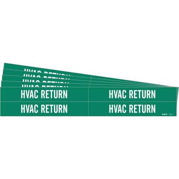 Pipe Marker, White, HVAC Return, PK5, 7379-4-PK