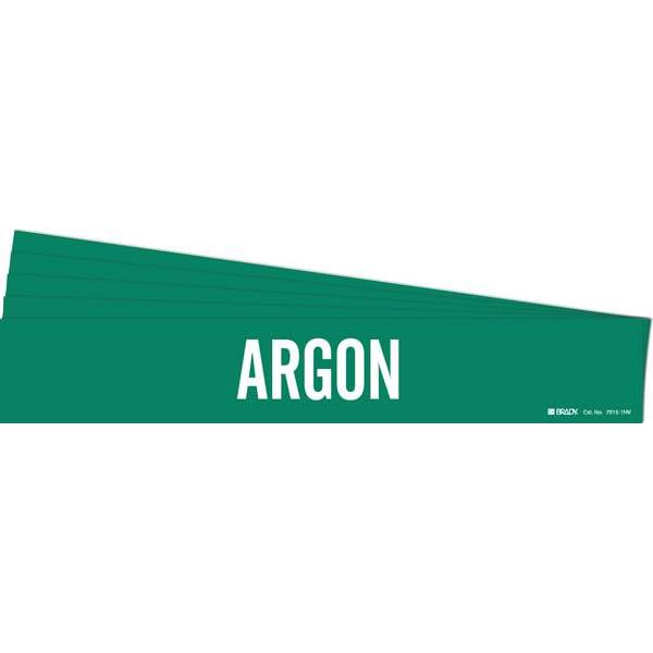 Pipe Marker, Adhesive, White, Argon, PK5, 7015-1HV-PK