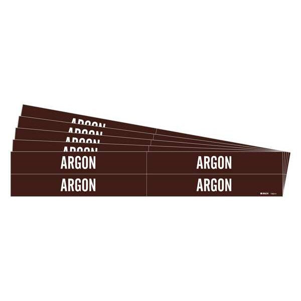 Pipe Marker, Adhesive, White, Argon, PK5, 7322-4-PK