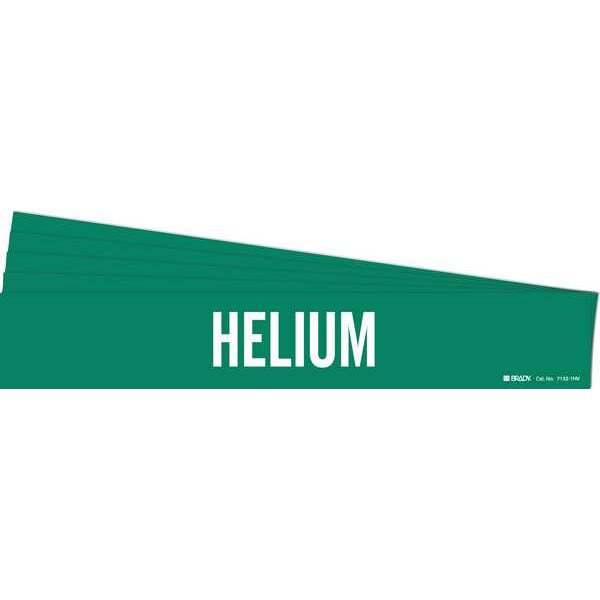 Pipe Marker, Adhesive, White, Helium, PK5, 7132-1HV-PK
