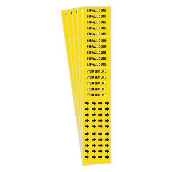 Pipe Marker, Black, Hydraulic Line, PK5, 7153-3C-PK
