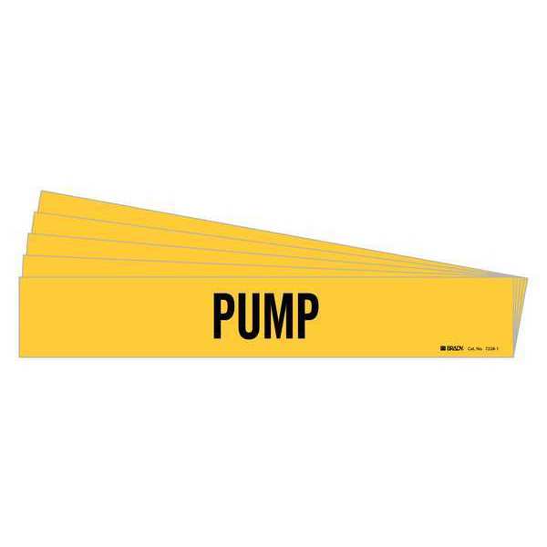 Pipe Marker, Adhesive, Black, Pump, PK5, 7228-1-PK