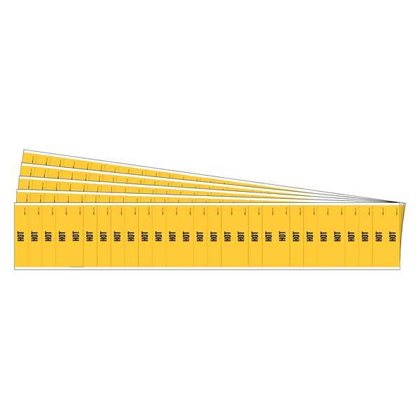 Pipe Marker, Adhesive, Black, Hot, PK5, 91936-PK