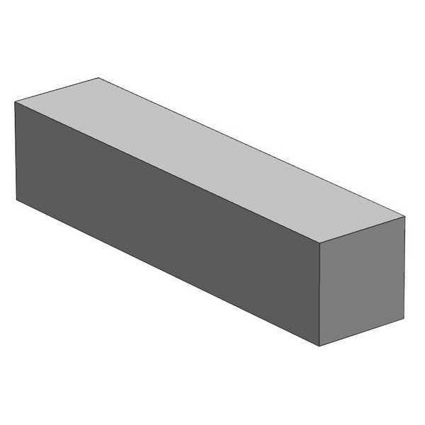 Carbon Steel Square Bar, 6 ft L, 3/4 in W