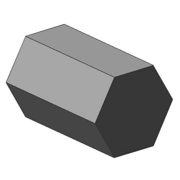Carbon Steel Hex Bar, 36 in L, 11/16 in W