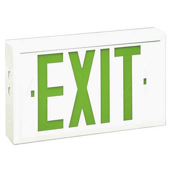 Exit Sign, LED, Green Letter Color, 3 Faces, EVRXL2GWWU