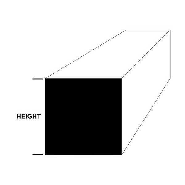Carbon Steel Square Bar, 24 in L, 3/8 in W