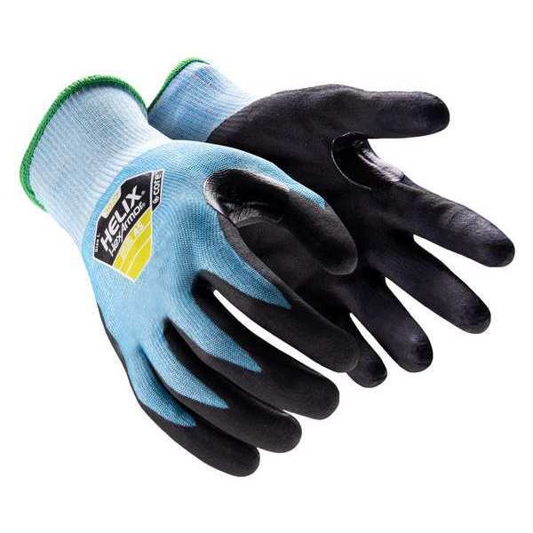 Safety Gloves, Knit, A5, M, Black/Blue, PR