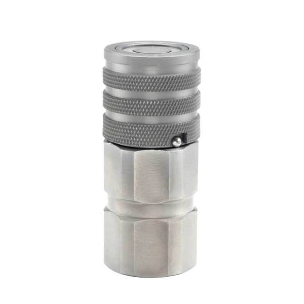 Hydraulic Quick Coupler, Steel Body, Ball Lock, 3/8
