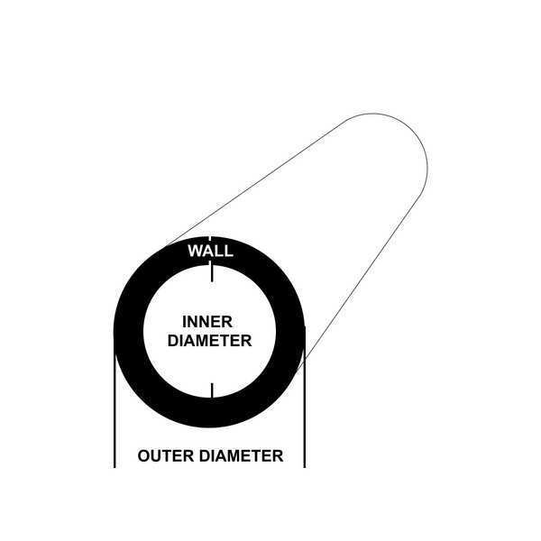Alloy Steel Round Tube, 6' L, 1 1/4