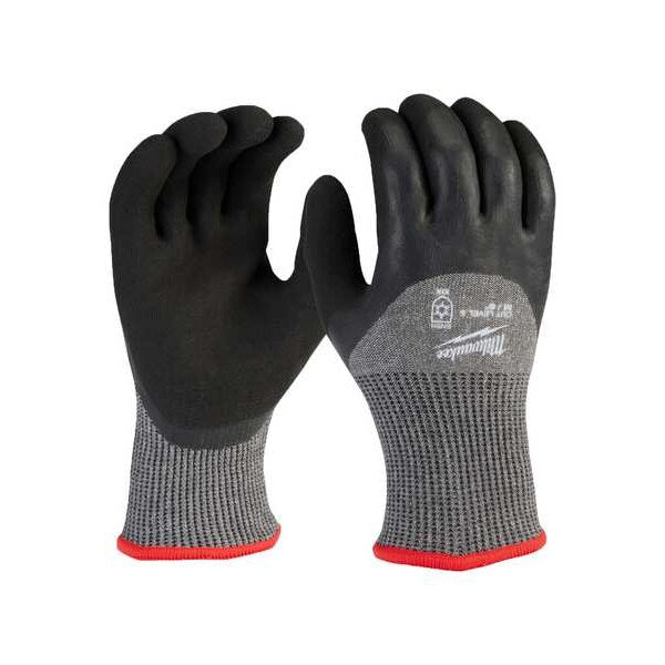Level 5 Cut Resistant Latex Dipped Winter Insulated Gloves - Medium