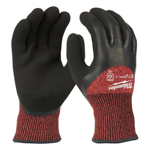 Level 3 Cut Resistant Latex Dipped Insulated Winter Gloves - Small (12 pair)